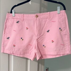 Polo by Ralph Lauren Light Pink Embroidered Women's Shorts